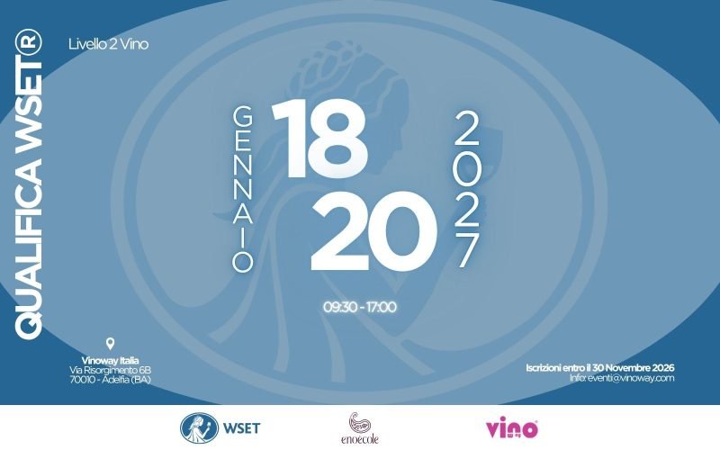 WSET torna in Puglia con Vinoway: tre giorni per studiare, degustare e vivere il vino